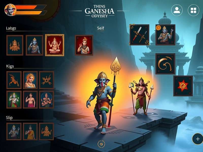 Visual design elements inspired by Indian art in Ganesha S Divine Odyssey